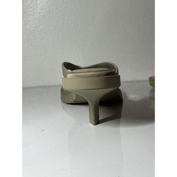 Zara Flip Flop Kitten Heels Sandals Sage Light Green Womens Size 41 - Picture 6 of 16